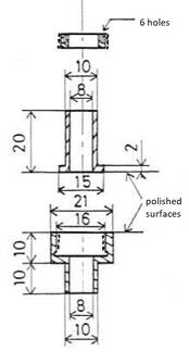 Araldite flat plug